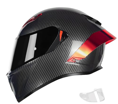 Casco de motocicleta abatible de cara completa, con visera antivaho doble, certificado DOT/ECE, para hombres y mujeres adultos E,L=59-60CM