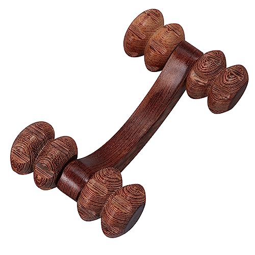 BCOATH Wooden Spine Massage Tool Manual Massage Roller Hand Roller Massager for Full Body Relaxation