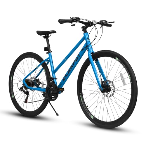 700C Road Hybrid Bike for Adult, 21-Speed Road Bike Road Bicycle ...
