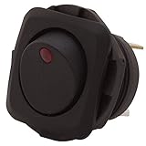 Gardner Bender GSW-50 Electrical Square Rocker Switch, SPST, ON-OFF, 16 A/125V AC, Spade Terminal, Red Illumination