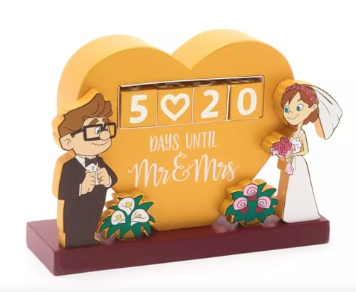 Compte à rebours de mariage calendrier bois bloc chiffre Days until Mr & Mrs