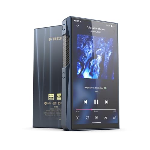 FiiO M23 Hi-Res MP3-Musik-Player Android 10 Snapdragon 660 mit AK4191EQ + AK4499EX, 5,5 Zoll, verlustfreies DSD/MQA, 5G WiFi/Apple Music/Tidal/Amazon Music 4,4 mm, 3,5 mm/4,4 mm (Dunkelblau