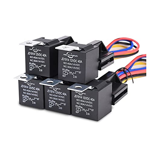Relais automobile 24V 5 broches étanche avec prise de harnais pour audio voiture 5 pièces