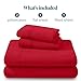 Bare Home Super Soft Fleece Sheet Set - King Size - Extra Plush Polar Fleece, No-Pilling Bed Sheets - All Season Cozy Warmth (King, Red)