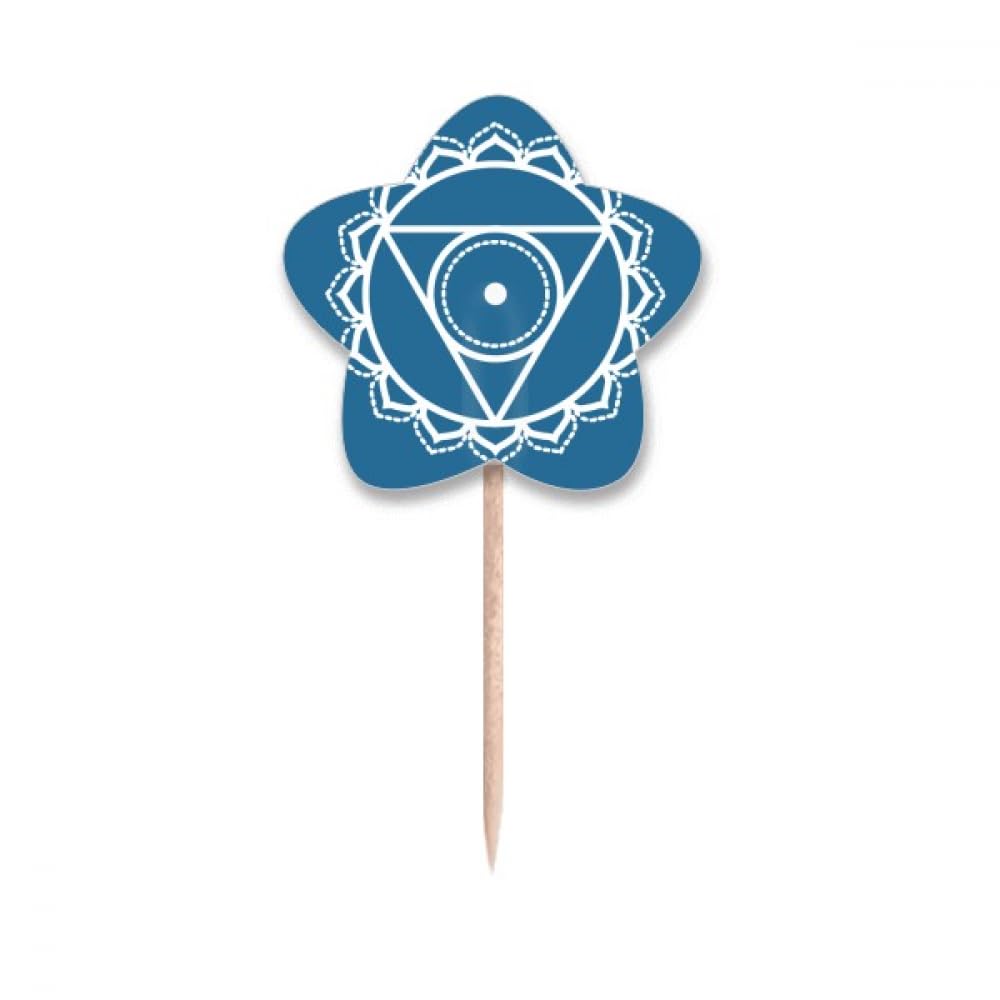 Drapeaux Étoile Étiquette Cupcake Picks et cure-dents totem géométrie pour buffet