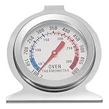 OSALADI Grillthermometer aus Edelstahl 50 300°c Backofen und Küchenthermometer zum Braten Backen und Grillen Hitzebeständig mit Sockel zur Temperaturüberwachung