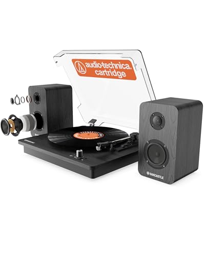 Oakcastle TT200 Vinyl Record Player with Speakers | Bluetooth Turntable