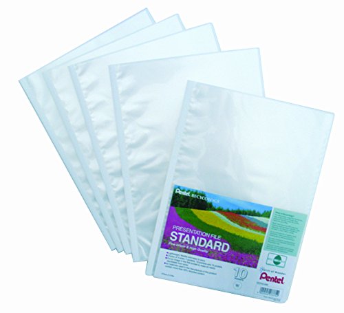 Pentel DCP2410 Portalistino, 5 Pezzi, A4, Bianco