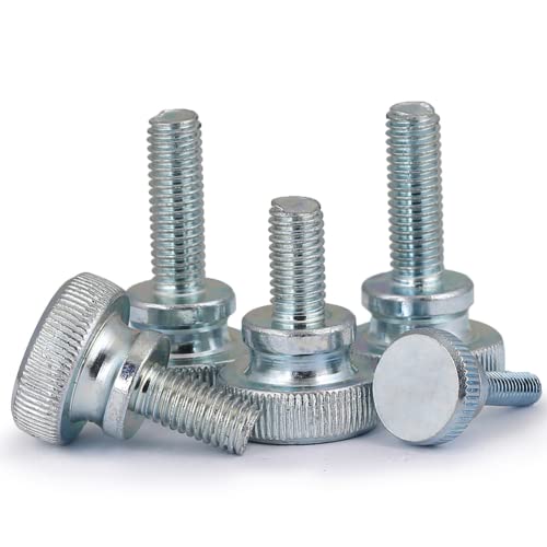 Lot de 3 vis moletées en acier au carbone à grande tête pour boulons, vis, fixation mécanique, M8 x 35 mm Cover