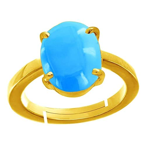 Anuj Sales 6.25 Ratti Turquoise Firoza Sky Blue Gemstone Panchdhatu Adjustable Gold Plated Ring For Men And Women (B08FHCZS6Z) Amazon Price History, Amazon Price Tracker