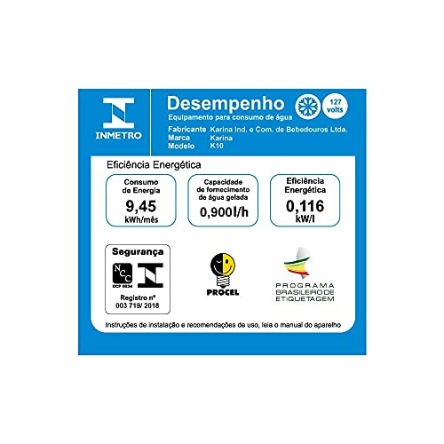 Bebedouro De Agua Coluna Por Compressor - Karina K10. > 127V