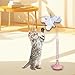 Leefasy Cat Teaser Stick Cat Feather Toys with Suction Cup Exercise Toy Kitten Training Toys Cat Stick Toy for Kitty Exercising, Pink