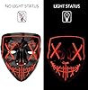 TEINNGO Maschera per Halloween, con luci a LED, maschera, per Halloween, 3 modalità di illuminazione, per cosplay e feste #1