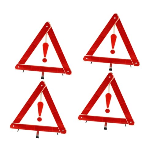 Triangle de sécurité réfléchissant auto lot de 4 avec trépieds pliables