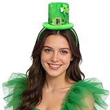 St. Patrick's Day Shamrock Headband, St. Patrick's Day Mini Top Hat Headband Leprechaun Costume for Irish Festival Party Parade Halloween Cosplay Accessories