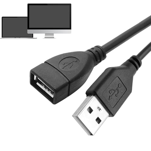 Cable de extensión USB, cable de extensión USB, cable de extensión USB 2.0 macho-hembra | Cable alargador USB, transferencia de datos rápida compatible con webcam, teléfono, teclado, impresora