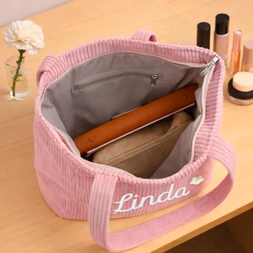 Bolsa Tote de Pana Personalizada para Mujer miniatura 3