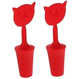 ULTECHNOVO 2Stücke Katzen Silikon Flaschenstopper Wiederverwendbare Flaschenverschluss für Wein und Sektflaschen Kreatives Design und Langlebig
