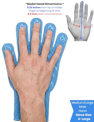 Image of Grill Armor Oven Gloves with Fingers - Extra Long Cuff, 932F Heat, Fire & Cut Resistant Mitts for BBQ, Grill, Cooking, Grilling, Baking & Smoker