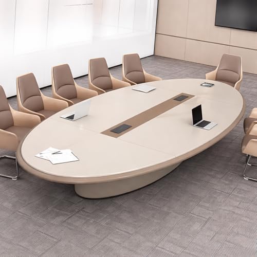 Image of Executive Conference Meeting Table for Office, Boardroom, Corporate Workspace, Team Discussions, Professional Office Furniture (MCT-086 MDFL L8W4)