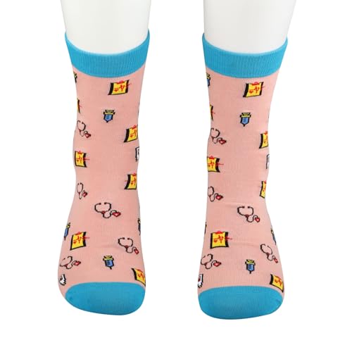 CENWA 1 Pair Nurse Gift Nurse In Progress Socks for Medical Professionals RN Gift for Nurse Medical Student Gift3