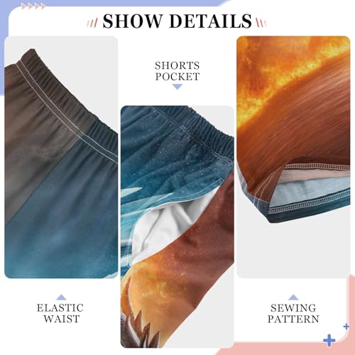 CHIFIGNO Boys Casual Pants Fire Dragon and Ice Dragon Pants for Boys with Pockets Pants for Boys 11-124