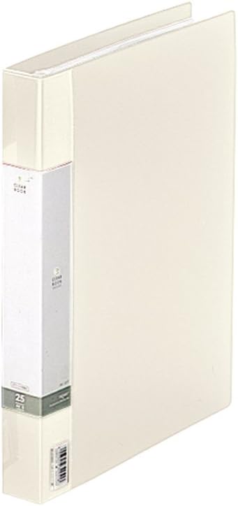 Lihit Lab G3802-5 File Clear Book, Interchangeable A4, 30 Holes, 25 Pockets, Yellow