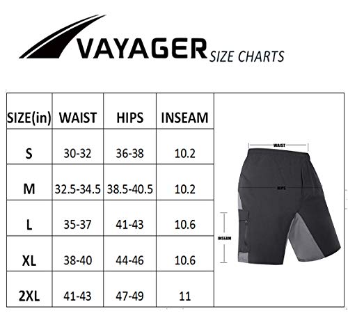Men's Mountain Bike Shorts 3D Padded Bicycle Mtb Shorts Loose-Fit Lightweight Mtb Cycling Shorts(Black L) #TOP5