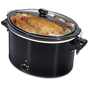 Extra Large 10-Quart Slow Cooker – Stay or Go Portable With Lid Lock, Black