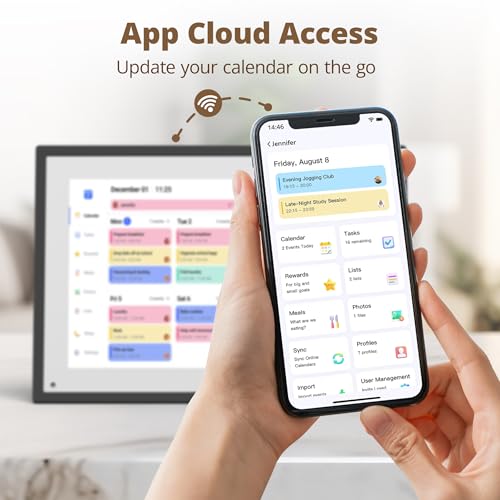 Image of Dragon Touch 10.1 inch Digital Calendar & Chore Chart - Interactive Touchscreen Smart Family Planner,Digital Picture Frame for Mom, Women, Christmas & Weddings