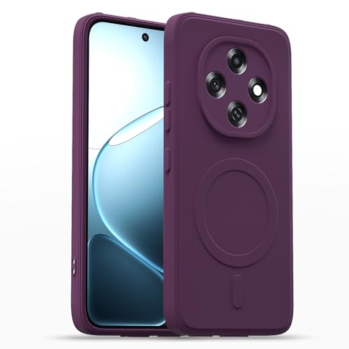 Image of Pikkme Back Cover for Oppo F31 Pro 5G Soft Matte Silicone Mag-Safe Design (Mag-Safe Not Support) Camera Protection | Slim Fit Bumper Cover (Purple)