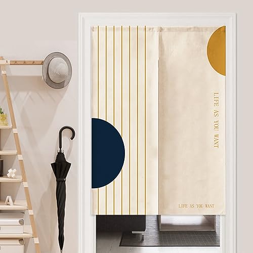 NASFH おしゃれ 目隠し のれん 暖簾 部屋仕切り 廊下 隙間風遮断 保温 カラー11 障子 入り口 ドア 寝室 1枚 ナチュラル 遮光 のれん 玄関 キッチン リビング 飲食店 出入り口 和風 断熱カーテン 防寒 防音 A85*160 厚手 間仕切り