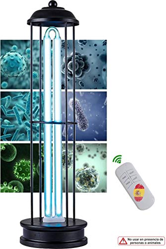 brumicold Lampara UV, OZONO con MD y programable 15/30/60 Minutos, Elimina Virus, bacterias, Hongos.