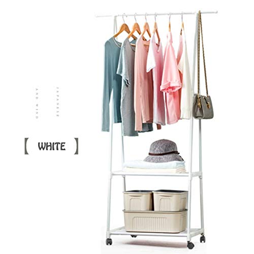 DJASM Removable Bedroom Hanging Clothes Rack with Wheels Floor Standing Coat Rack Multi function Modern Triangle Coat Wardrobe Hanger