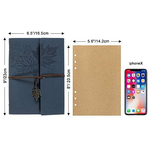Leather Writing Journal, Large A5 Classic Refillable Notebook Diary Sketchbook With Unlined Pages To Write In For Girls And Boys #TOP1