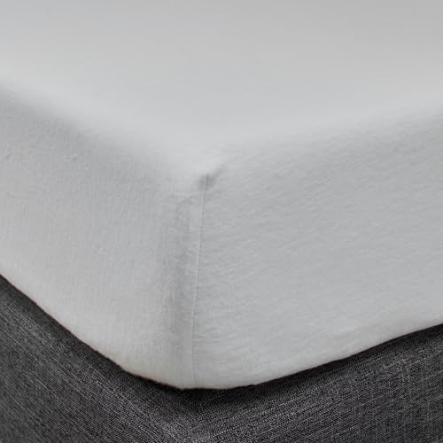 Duquennoy & Lepers 1867 Linge de lit - Protège Matelas Absorbant 160x200 CM 100% Coton - Plateau et Bonnets en Molleton - Grand Bonnet de 30 cm Idéal Matelas...