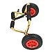Chiyyak Canoe Car Carrier with Sturdy Tires, 10 Inch, Adjustable and Foldable, Made of Aluminum, Universal Fit for Small Kayak Boats