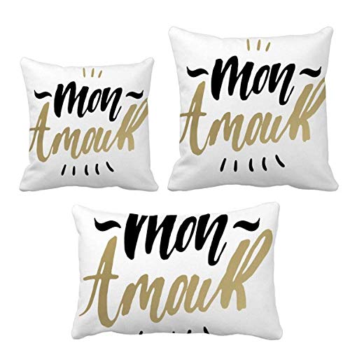 Coussin Mon Amour ensemble avec insert pour décor de sofa maison - 2