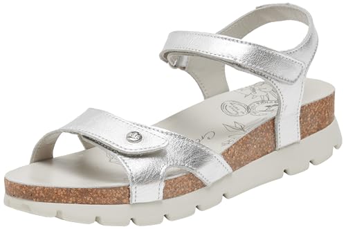 Panama Jack Sulia Shine   Sandalias planas para mujer, color plata B2, talla 38 EU, Plata B2, 38 EU