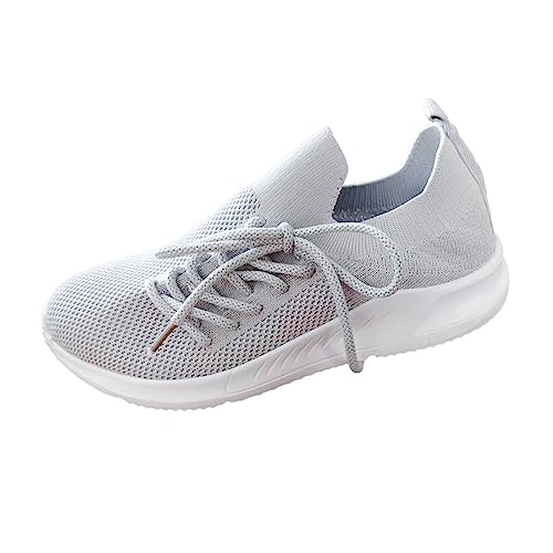 Zapatillas deportivas ligeras para mujer, zapatillas deportivas negras, zapatos con plantilla extraíble, color crema, zapatillas para mujer, zapatos violetas, gris, 38 EU
