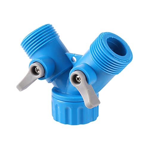 Divisor de 2 vías con rosca macho de 3/4 pulgadas para control de flujo de agua 2