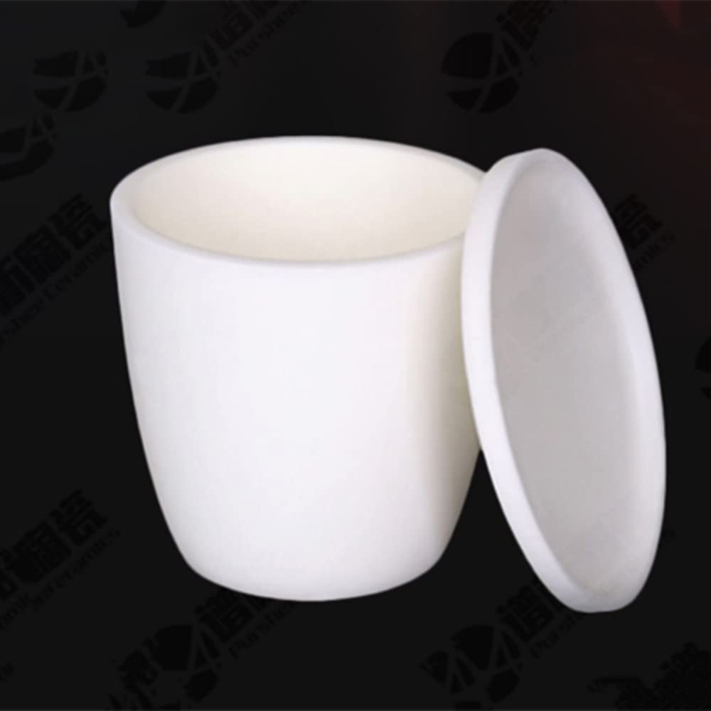 Crisol de de corindón resistente a altas temperaturas con tapa - Crisol de laboratorio de alúmina al 99%(150ML)