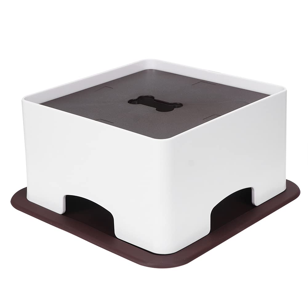 Mesa de alimentación para Mascotas, plástico Ajustable, Elevado, Soporte para Cuenco de Agua y Comida, Almohadilla Antideslizante, dispensador de alimentador, Accesorio, Hora de (Grande)