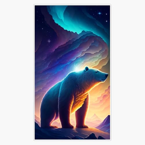 Polar Bear 10 Magnet Reusable Flexible Magnetic Sticker 5