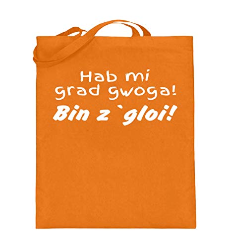 Sac en toile de jute orange 38x42 cm avec de longues anses pratiques pour le quotidien