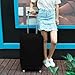 Wellbeing Travel Luggage Cover Spandex Suitcase Protector Bag Elastic Protective Soild Colors Fits 18-30 Inch (L, Black)