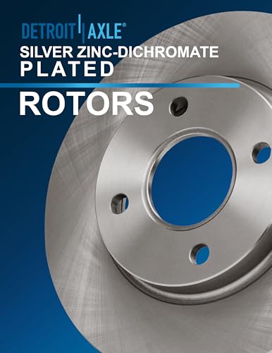 Image of Detroit Axle - Front Brake Kit for 2015-2020 Honda Fit, Disc Brake Rotors Ceramic Brakes Pads with Hardware 2016 2017 2018 2019 Replacement : 10.31 inch inch Rotors