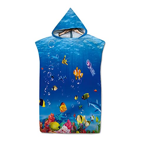 Serviette à Langer Peignoir Sea World Adulte Serviette de Plage Cape imprimé Cape Serviette de Bain à Capuche Plage Peignoir à Langer Cape Serviette de Bain Mobile Changement intervalle de Changement Cover