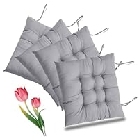 Umllpet Stuhlkissen 4er Set, 40x40cm Sitzkissen Sitzpolster Stuhl Sitzkissen Esszimmerstuhl Sitzauflage Stuhl für Indoor Outdoor Bürostuhl Sitzpolst (Grau)