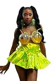 LED Luminous Bra Light Emitting Bra Nightclub Bar Performance Cocktail Atmosphere Brassiere (Yellow Light)